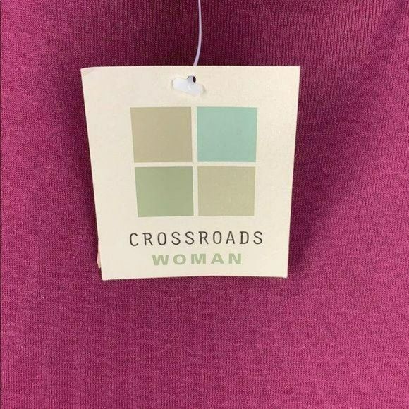 Crossroads Woman 3X Plum Colored cap sleeve Shirt - Picture 6 of 10